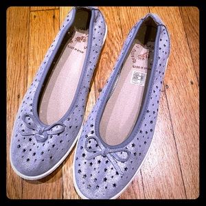 Silver shimmery skimmers -made in Spain NEW!